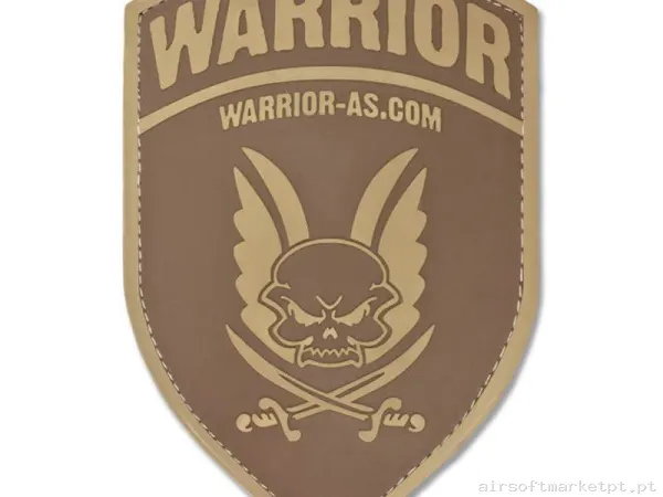 Parche Goma Relieve Warrior Assault Logo de Borracha Escudo Dark Earth — Patches & Decoração — Airsoft Market PT