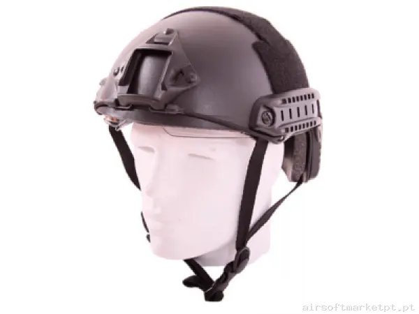 Capacete Fast MH Emerson Preto — Capacetes — Airsoft Market PT
