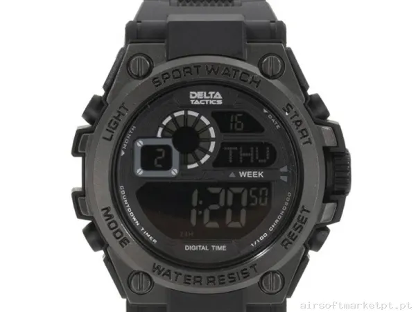 Relógio Esportivo Delta Tactics Sport Shock Digital preto — Outros — Airsoft Market PT
