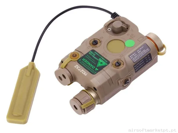 LA-5C UHP PEQ-15 Láser rojo + Láser IR/LED IR WADSN TAN — Lanternas & Lasers — Airsoft Market PT