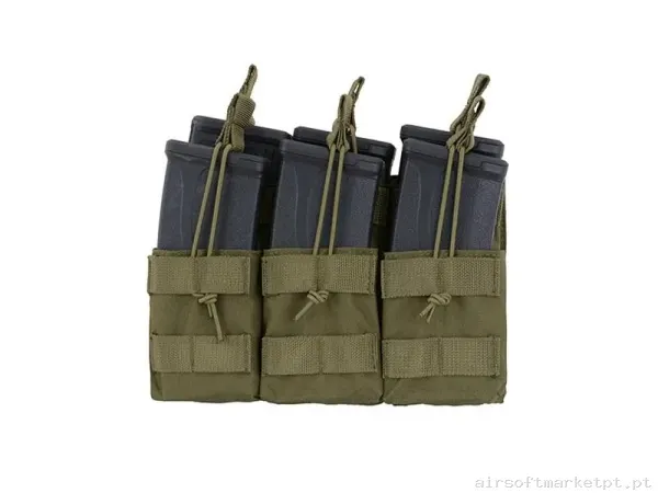 Pouch M4 Molle Modular Triple - OD Verde — Coletes & Rigs — Airsoft Market PT