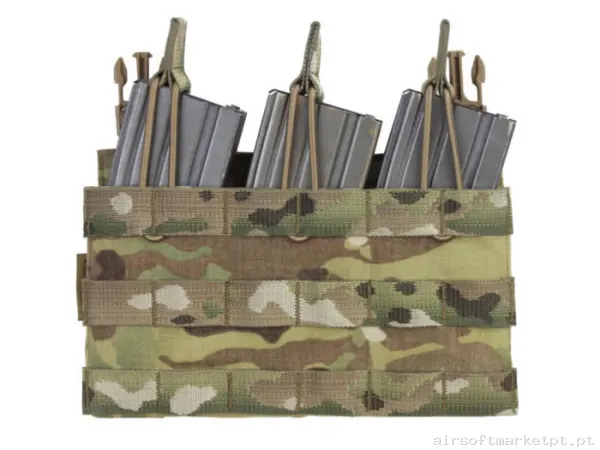 Pouch Magazine Pouch Triple M4/Ak Warrior Assault Open Top Detachable multicam — Coletes & Rigs — Airsoft Market PT