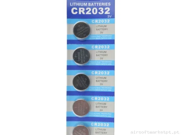 Bateria Botão Cr2032 Pacote de Combustível 5u — Baterias & Carregadores — Airsoft Market PT