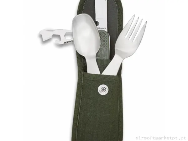 Kit de Talheres Albainox Camping com Estojo verde od — Outros — Airsoft Market PT