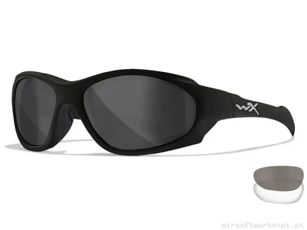 Óculos Wiley X XL-1 Advanced Comm 2 Lentes (Fumê/Transparente) Pretos — Proteção Ocular & Facial — Airsoft Market PT
