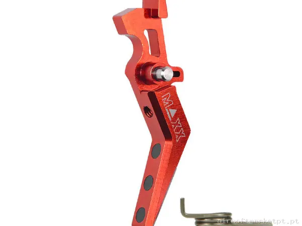 Interno Gatilho Ver.2 Maxx Model Style a Alumínio CNC vermelho — Peças Internas (AEG) — Airsoft Market PT