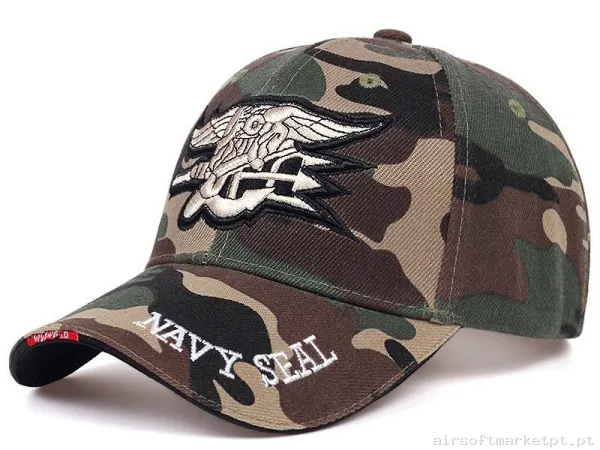 Gorra Béisbol Navy Seal Woodland — Proteção Ocular & Facial — Airsoft Market PT