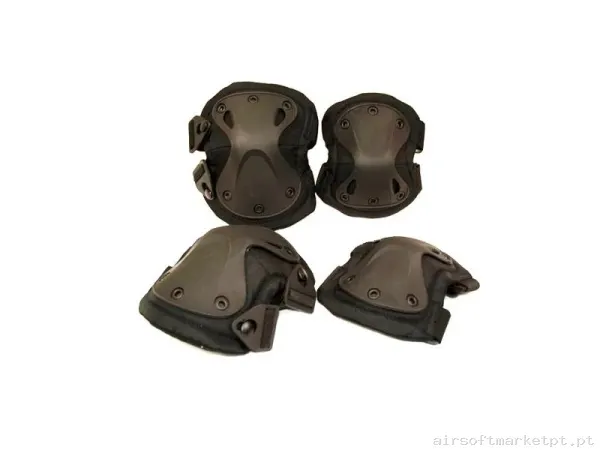 Rodilleras y Coderas - Negro — Vestuário (Fardas) — Airsoft Market PT