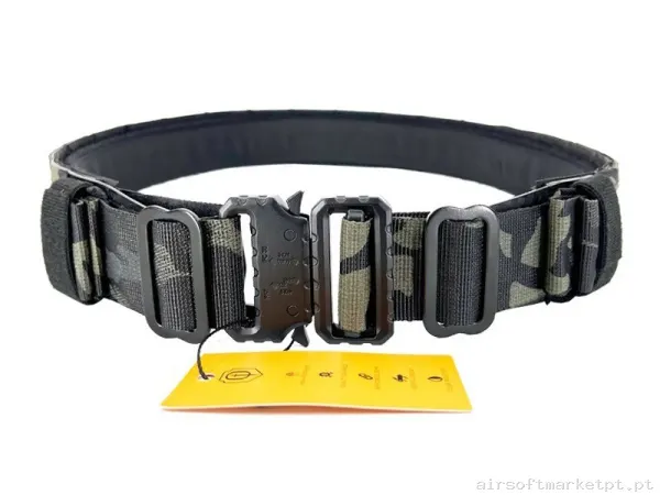 CINTURÓN FIRST LINE CONQUER FL BELT MULTICAM BLACK - M — Gear Táctico — Airsoft Market PT