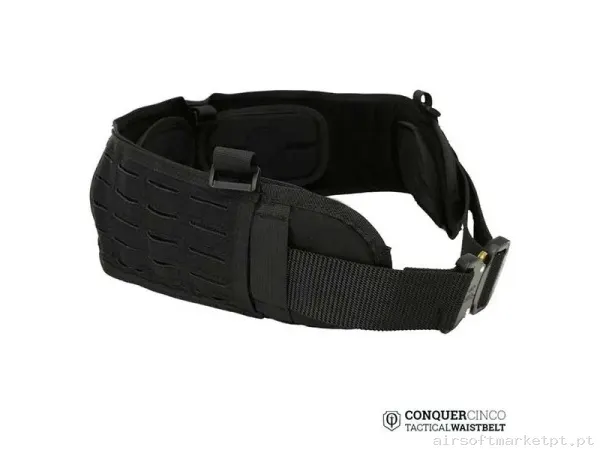 Conquer First Line CINCO Waist Belt Negro — Gear Táctico — Airsoft Market PT
