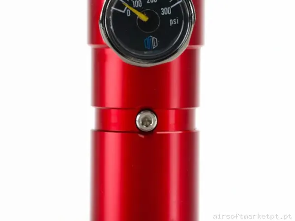 HPA Regulador Mechlabs Flo J 40-200 Psi vermelho — HPA & Linhas — Airsoft Market PT