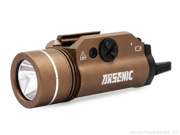 Linterna De Pistola 1000 Lumenes Arsenic AS4064 Tan — Lanternas & Lasers — Airsoft Market PT
