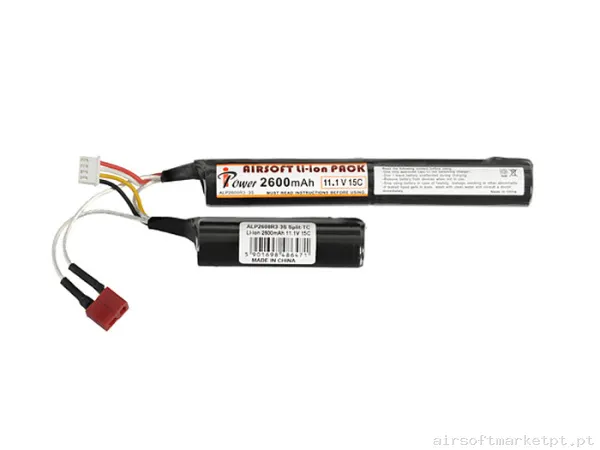 Bateria Li-Ion Nunchuk Doble Ipower 2600mah 11.1v 15c (T-Plug) — Baterias & Carregadores — Airsoft Market PT