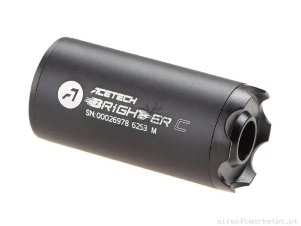 SILENCIADOR TRAZADOR ACETECH BRIGHER-C NEGRO — Lanternas & Lasers — Airsoft Market PT
