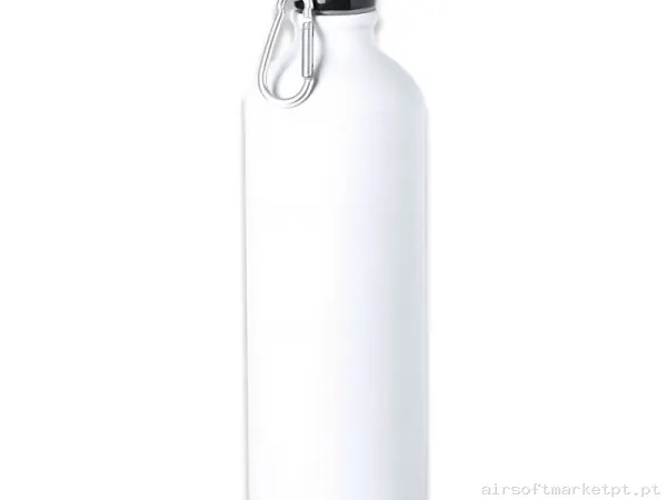 Botella Barbaric Aluminio branca 0.8l com Mosqueton — Outros — Airsoft Market PT