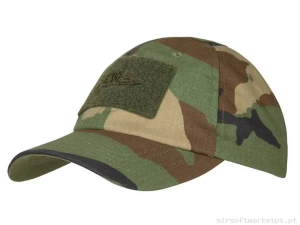 Gorra Beisbol Velcro Helikon-Tex Bbc Cap Us Woodland — Proteção Ocular & Facial — Airsoft Market PT