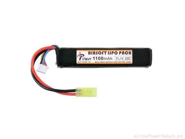 BATERÍA LIPO IPOWER 11.1 V 1100 MAH 20C-40C — Baterias & Carregadores — Airsoft Market PT
