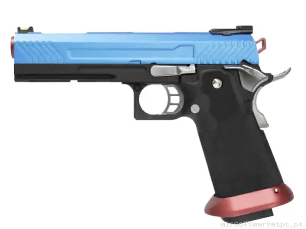 Réplica GBB Pistola Hi-Capa 5.1 Aw Custom Hx1105 Azul preto/Azul — Pistolas — Airsoft Market PT