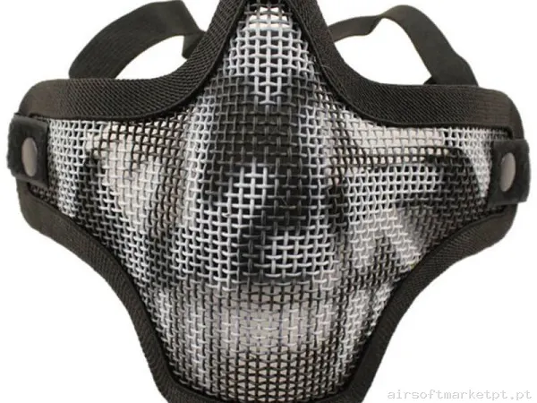 Máscara de Proteção em Rede Oem Caveira Presa negra — Proteção Ocular & Facial — Airsoft Market PT