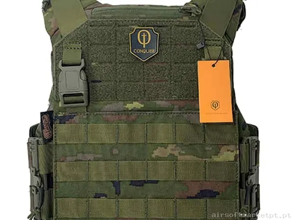 CHALECO CONQUER CQR GEN2 PIXELADO BOSCOSO — Coletes & Rigs — Airsoft Market PT