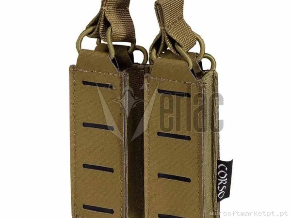 Pouch Corso Cargador Pistola Doble Dagger Mk1 Molle Láser Coyote — Coletes & Rigs — Airsoft Market PT