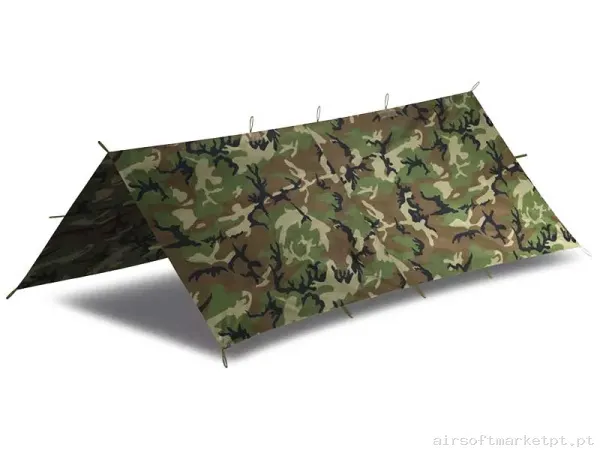 Toldo Universal Tático Helikon-Tex Supertarp Small Us Woodland — Outros — Airsoft Market PT
