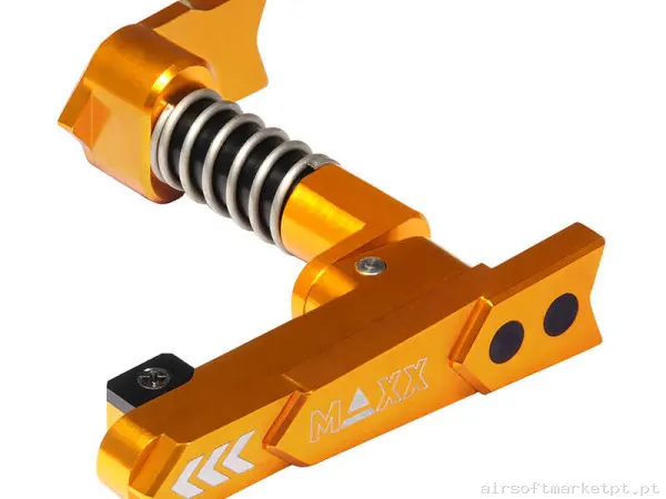Externo Reten de Magazine M4 Ambidiestro Maxx Model Style a Gold — Acessórios & Componentes — Airsoft Market PT
