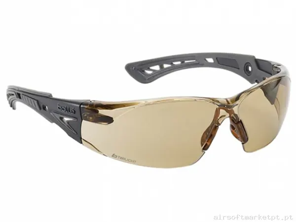 Óculos Bolle Rush+ Pc Fumê Twilight com Hastes cinzas — Proteção Ocular & Facial — Airsoft Market PT