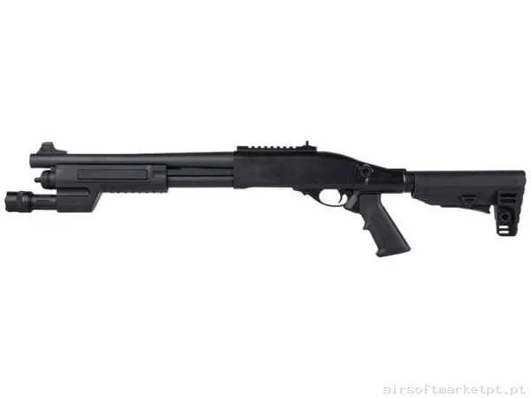 Réplica Mola Shotgun Secutor Velites Ferrum S-Vi negra — Shotguns — Airsoft Market PT