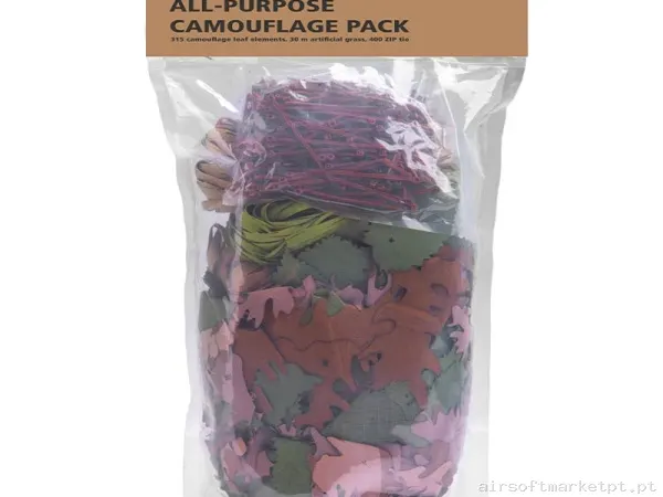 Kit de Camuflagem Mil-Tec All Purpose Camouflage Pack (Com Folhas) — Vestuário (Fardas) — Airsoft Market PT