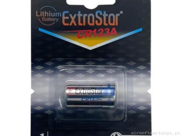 Bateria de Lítio Cr123a Extrastar Jcr123a — Baterias & Carregadores — Airsoft Market PT