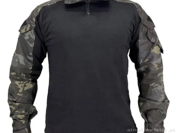 Camiseta de Combate Conquer Dlx Shirt Estilo multicam Black — Vestuário (Fardas) — Airsoft Market PT