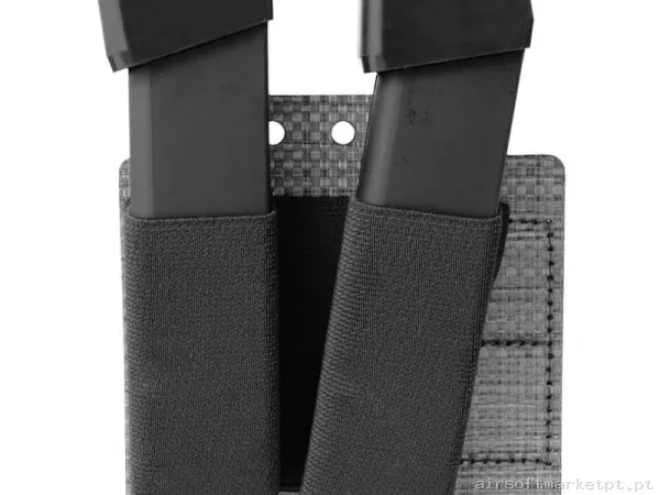 Pouch Magazine Pouch Doble Pistola 9mm Warrior Assault Tegris Insert Elastic negro — Carregadores / Magazines — Airsoft Market PT