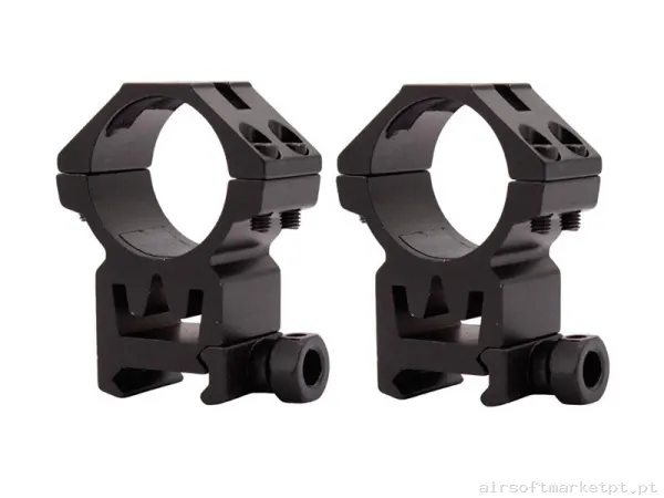 Anilla Arsenic 30mm alta negro — Miras & Ópticas — Airsoft Market PT