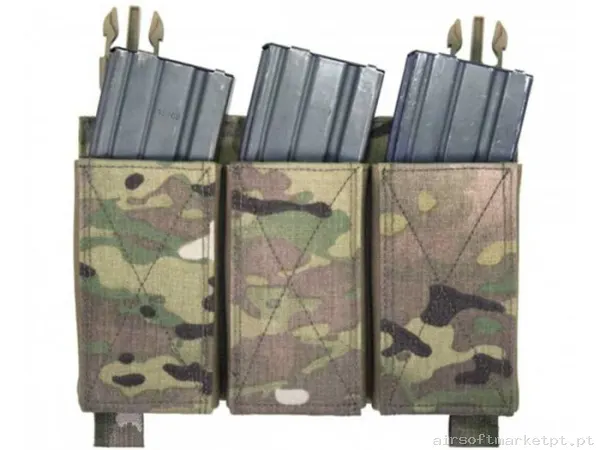 Pouch Magazine Pouch Triplo M4/Ak Warrior Assault Elástico Detachable multicam — Coletes & Rigs — Airsoft Market PT
