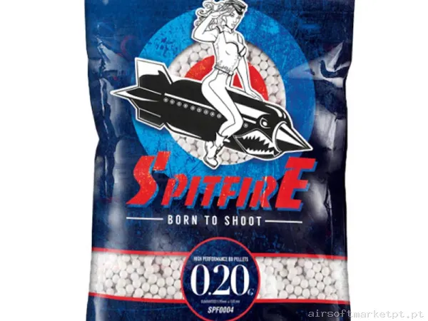 BBs 0.20g Spitfire 1kg Brancas — Munição (BBs) — Airsoft Market PT