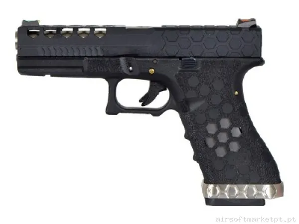 Glock 17 VX0100 Hex cut AW Custom Preto — Pistolas — Airsoft Market PT