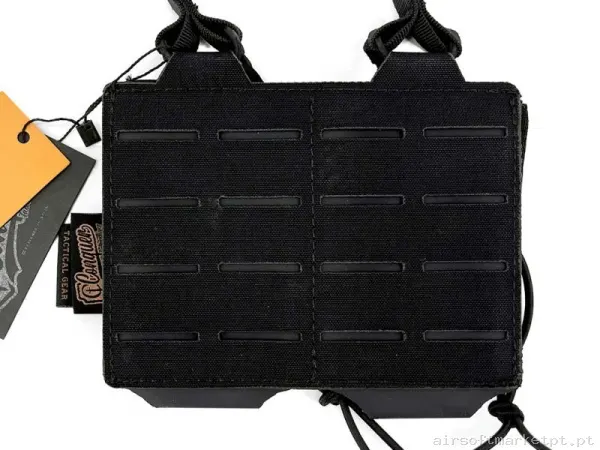 Pouch Portacargador Doble M4 Conquer Corte Láser Negro — Coletes & Rigs — Airsoft Market PT