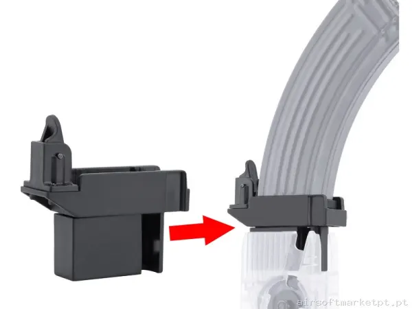 Adaptador Ak para Speed Loader Estilo Odin Wosport preto — Carregadores / Magazines — Airsoft Market PT