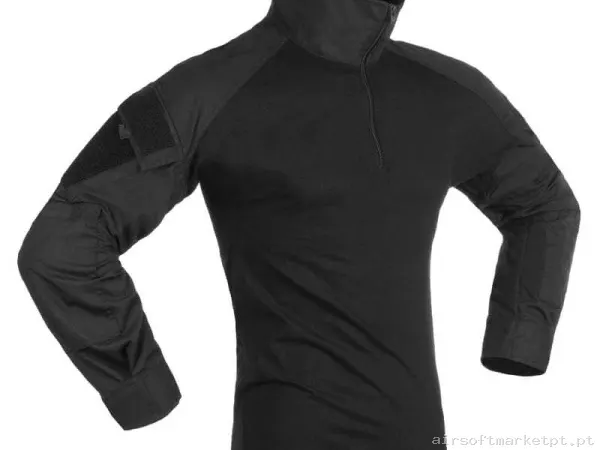 Camiseta de Combate Invader Gear preta — Vestuário (Fardas) — Airsoft Market PT