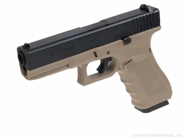 PISTOLA GLOCK 17 WE GEN4 GAS Tan/Negra — Pistolas — Airsoft Market PT