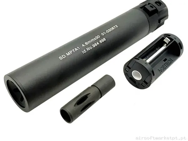 Silenciador Trazador Externo Angry Gun Mp7 QD Silencer Tracer Gen 2 para Tokyo Marui negro — Acessórios & Componentes — Airsoft Market PT