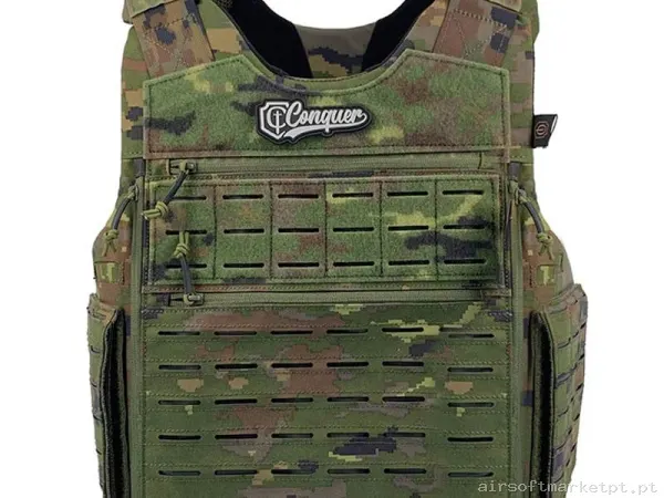 Colete Bac Conquer Boscoso Pixelado — Coletes & Rigs — Airsoft Market PT