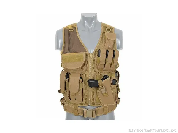 Chaleco airsoft CQB - Tan — Coletes & Rigs — Airsoft Market PT