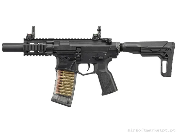 Réplica airsoft AEG M4 G&G Cm16 Gms Sbr negra — Rifles de Assalto (AR/M4/AK) — Airsoft Market PT