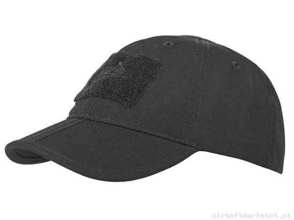 Gorra Beisbol Velcro Plegável Helikon-Tex Folding Cap Black — Proteção Ocular & Facial — Airsoft Market PT
