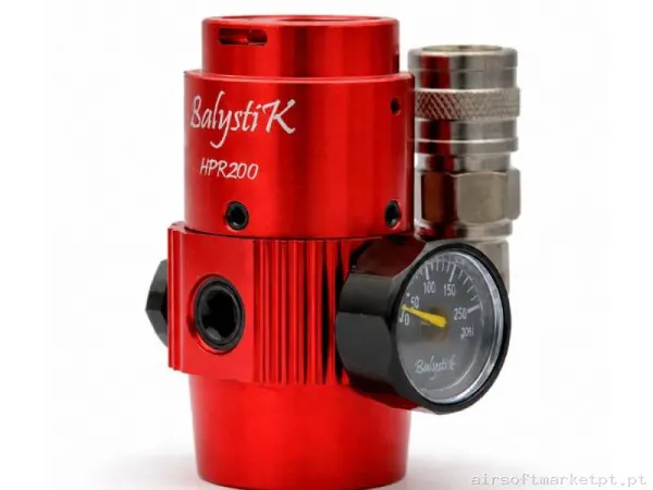 Regulador HPA Balystik Hpr200 Us 0-200 Psi vermelho Inferno — HPA & Linhas — Airsoft Market PT