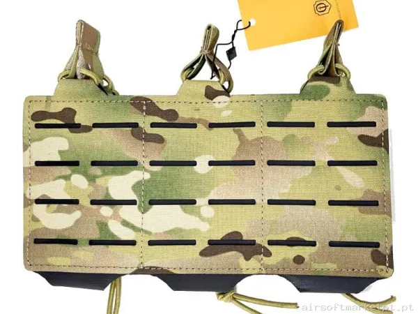 Pouch Magazine Pouch Triple M4 Conquer Laser Cut Estilo multicam — Coletes & Rigs — Airsoft Market PT