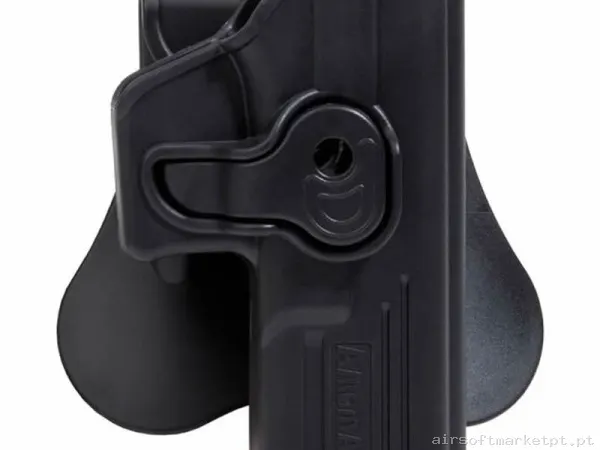 Coldre Rígido Glock Amomax Rot 360 preto — Coletes & Rigs — Airsoft Market PT