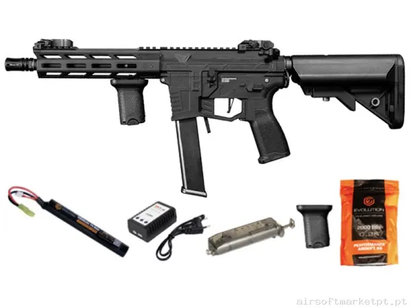 Réplica airsoft AEG M4 Evolution Reaper S Emr Carbontech Combo preta — Rifles de Assalto (AR/M4/AK) — Airsoft Market PT